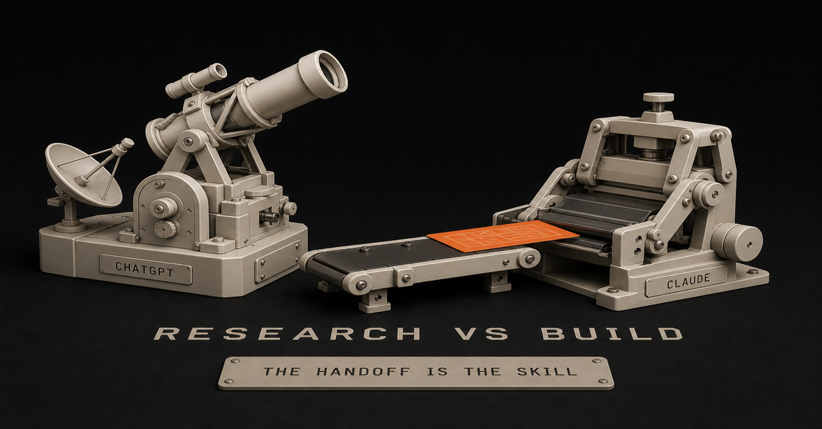 Claude vs ChatGPT for Research (2026): ChatGPT Wins the Research, Claude Wins the Build